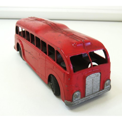 242 - Vintage Mettoy 820 Red Streamline clockwork bus.