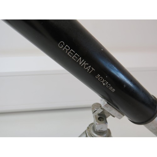 249 - Vintage Japan Greenkat 30 x 30 Telescope with tripod.