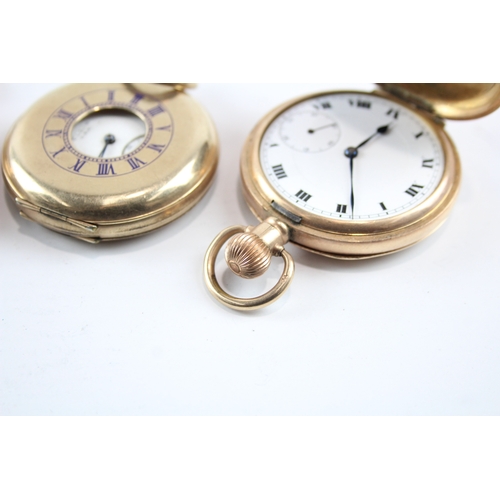 450 - Three vintage Rolled Gold Pocket Watches Hand-Wind SPARES/REPAIRS