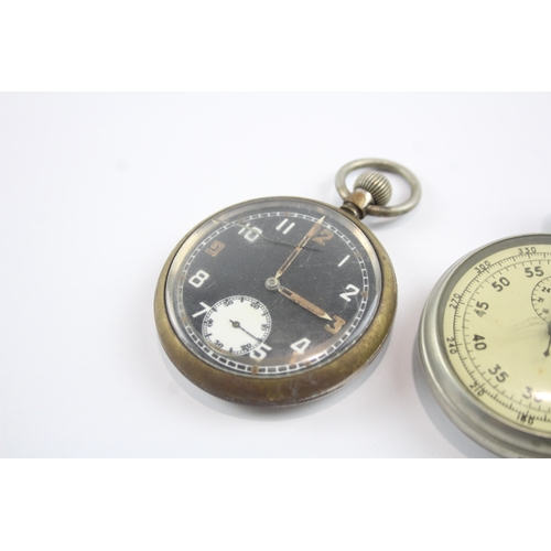 452 - Vintage Military Issued Pocket/Stop Watches Hand-Wind Working