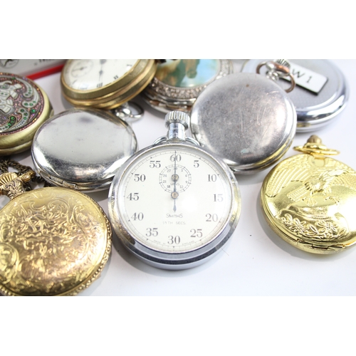 456 - Job Lot Assorted Vintage/Modern Pocket Watches Mechanical/ Quartz UNTESTED