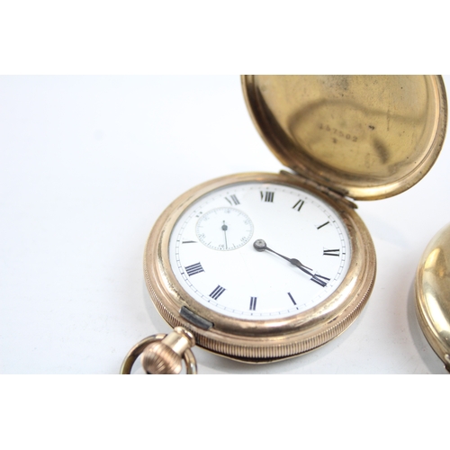 457 - Vintage Assorted Rolled Gold Pocket Watches Hand-Wind SPARES/REPAIRS