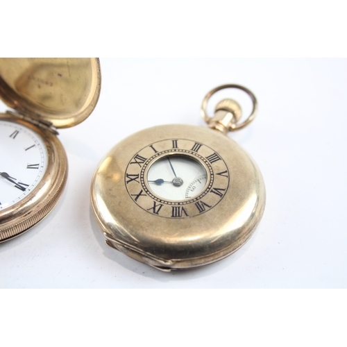 457 - Vintage Assorted Rolled Gold Pocket Watches Hand-Wind SPARES/REPAIRS