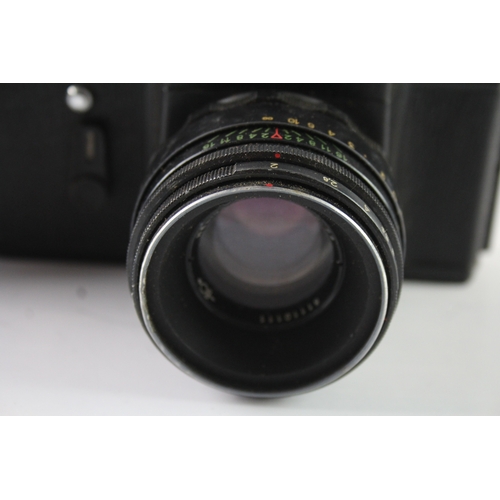 496 - Vintage SLR Zenit E with Helios-44-2 58mm F/2 Manual Camera Lens, Working with Case