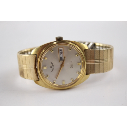 516 - Mens Vintage Worcester Gold Tone Watch Automatic Working