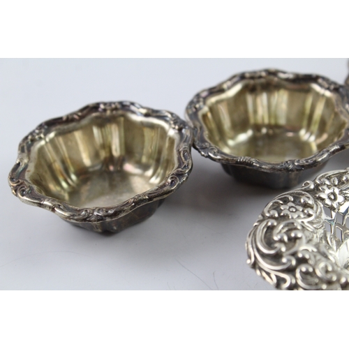 549 - 4 x Vintage .925 Sterling Silver Bon Bon / Trinket Dishes (93g)