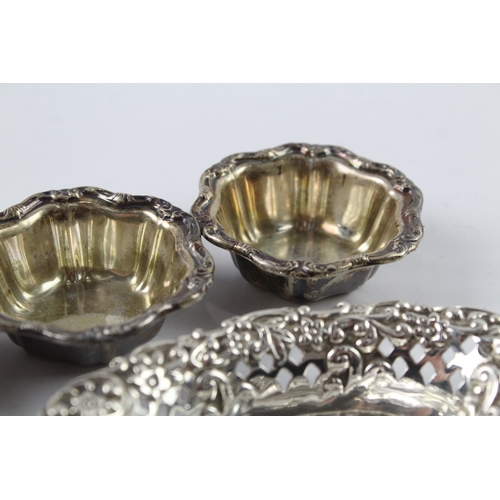 549 - 4 x Vintage .925 Sterling Silver Bon Bon / Trinket Dishes (93g)