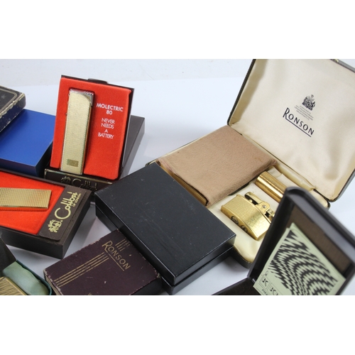 585 - Boxed Vintage Lighters Inc Ronson, Calibri, Etc x 18