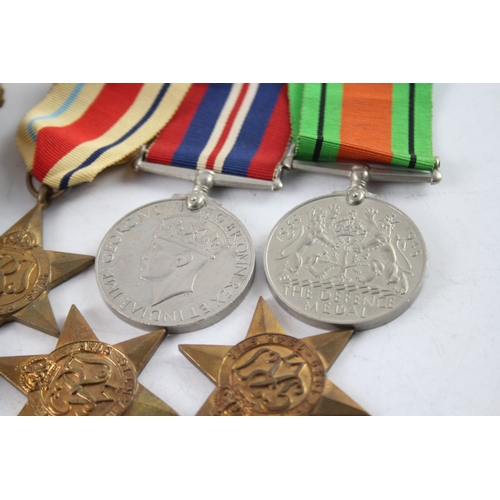 612 - Boxed WW2 Navy Medal Group Inc Atlantic, Africa Stars, Etc