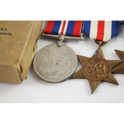 626 - Boxed WW2 Army Medal Group Inc France & Germany Star, Etc