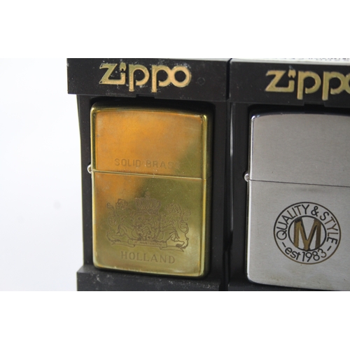 468 - Four Zippo Pocket Lighters Boxed Tobacciana Collectables