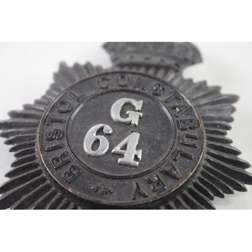 470 - Bristol Constabulary Kings Crown Helmet Plate