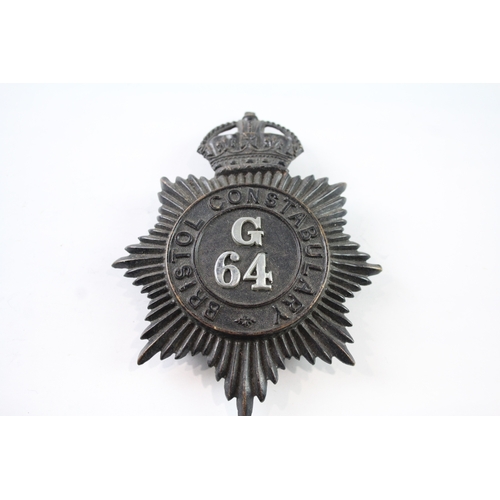 470 - Bristol Constabulary Kings Crown Helmet Plate