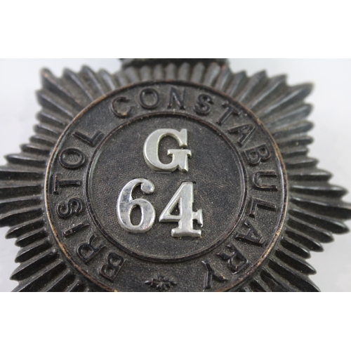 470 - Bristol Constabulary Kings Crown Helmet Plate