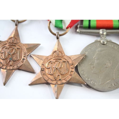 473 - Mounted WW2 Medal Group Inc Africa, Italy Stars, Etc