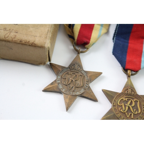 475 - Boxed WW2 Army Africa, France & Germany Medal Group