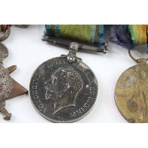 483 - Mounted WW1 1914-15 Star Medal Trio DM2-075720 Pte R. Robinson ASC