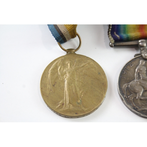 485 - WW1 Medal Pair 806298 Gnr W. Roe RA x 2