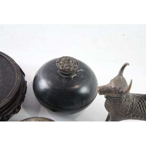 493 - Antique/Vintage East Asian Collectables Inc Turtle Desk Bell Some Damage On Box