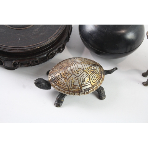 493 - Antique/Vintage East Asian Collectables Inc Turtle Desk Bell Some Damage On Box