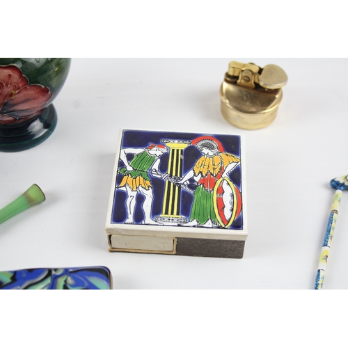 513 - Vintage Tobacciana Collectables to include Moorcroft For Repair