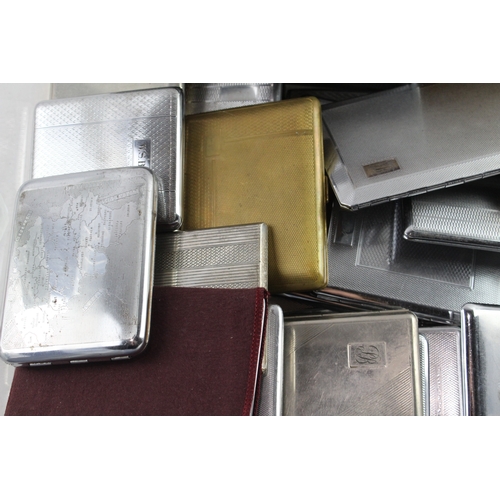 521 - Vintage Cigarette Cases Inc Combo Lighter Aristocrat Gresham Kincraft Etc x 35