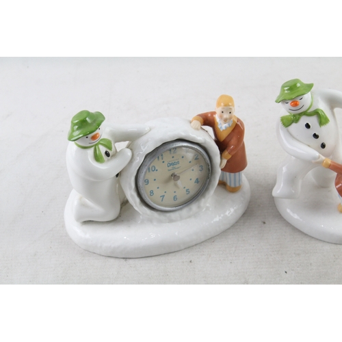 524 - Snowman Collectable Ornaments Inc Clock