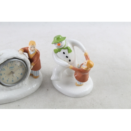 524 - Snowman Collectable Ornaments Inc Clock