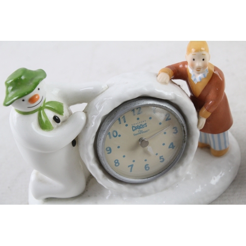 524 - Snowman Collectable Ornaments Inc Clock