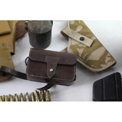 547 - Collection Military Items Inc Holsters, US Ammo Crate, Navigation, Etc Joblot