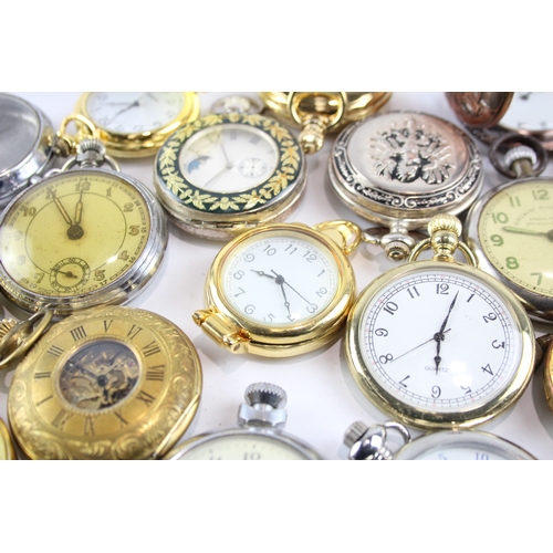 572 - Job Lot Assorted Vintage/Modern Pocket Watches Mechanical/ Quartz UNTESTED