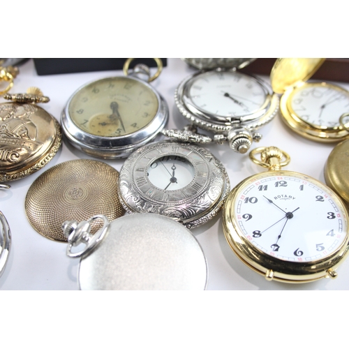 576 - Job Lot Assorted Vintage/Modern Pocket Watches Mechanical/ Quartz UNTESTED