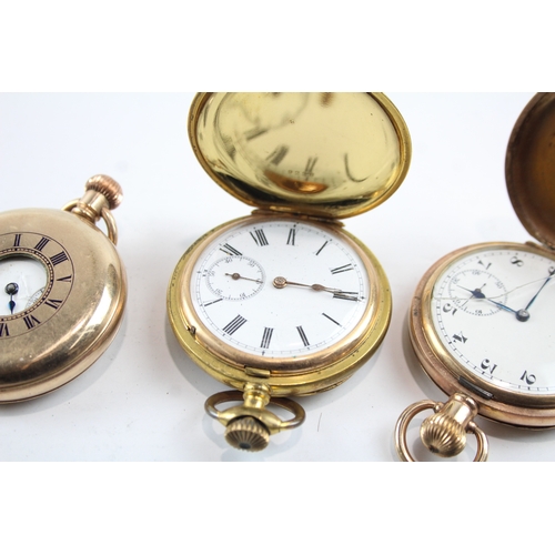 577 - Vintage Assorted Rolled Gold Pocket Watches Hand-Wind SPARES/REPAIRS