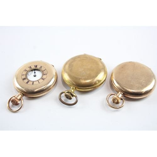 577 - Vintage Assorted Rolled Gold Pocket Watches Hand-Wind SPARES/REPAIRS