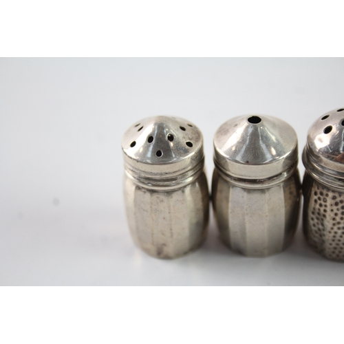 598 - 4 x Vintage .925 Sterling Silver Salt / Pepper Shakers (12g)