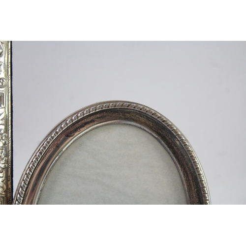 605 - 2 x Vintage Hallmarked .925 Sterling Silver Photograph Frames 755g