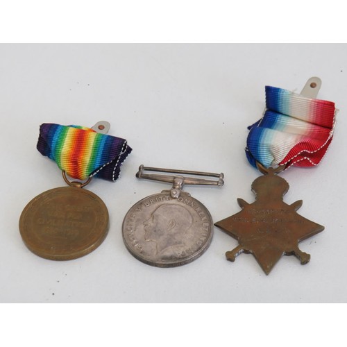 615 - WW1 1914-15 Star Medal Trio M2-115270 Pte E.G Coleman ASC x 3