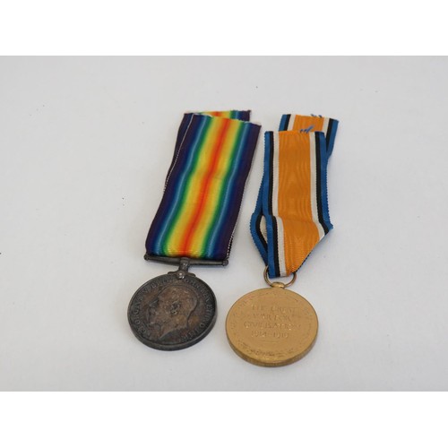 618 - WW1 Medal Pair M-225092 Pte T. Crane ASC x 2