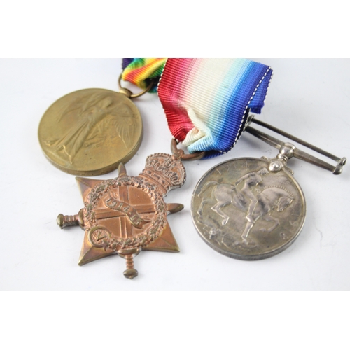 615 - WW1 1914-15 Star Medal Trio M2-115270 Pte E.G Coleman ASC x 3