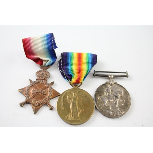 615 - WW1 1914-15 Star Medal Trio M2-115270 Pte E.G Coleman ASC x 3