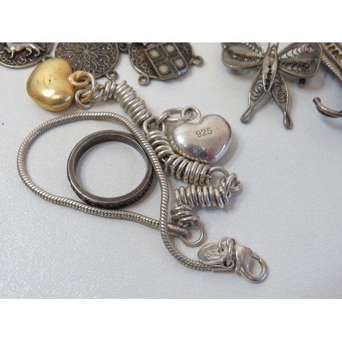 88 - Job lot of Jewellery to include silver brooches, rings, bracelets and two scrap silver pocket watch ... 