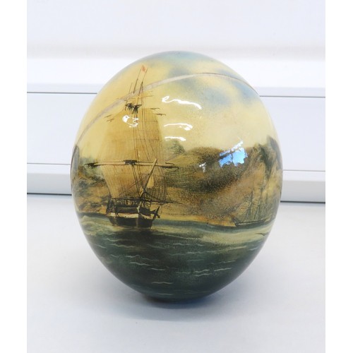 71 - Vintage hand painted Ostrich egg 