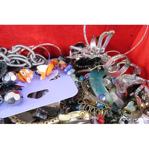 227 - Box of costume jewellery