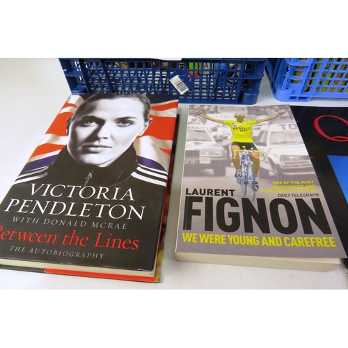 302 - Selection of biography's racing books including Victoria Pendleton, Geraint thomas, tour de france