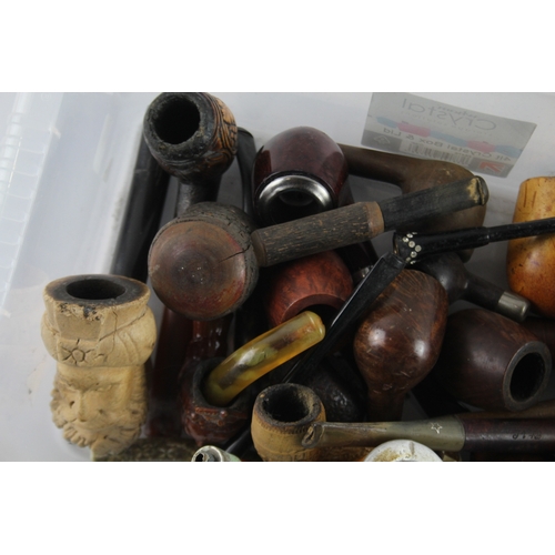 472 - Vintage Smoking Pipes Inc Calabash, Meerschaum, Carved Etc Joblot