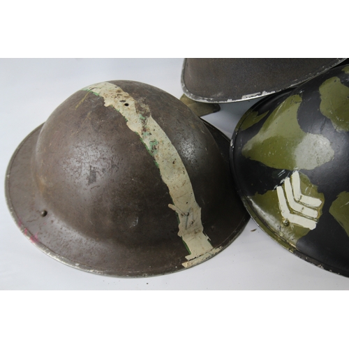 491 - Vintage Military Steel Helmets x 4