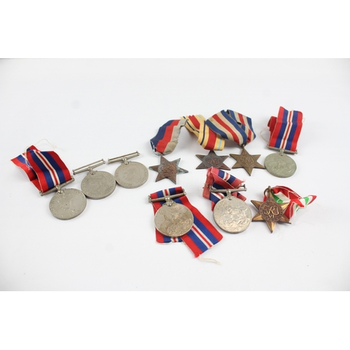 494 - WW2 Medals Inc Africa, France & Germany, Italy Stars Etc x 10