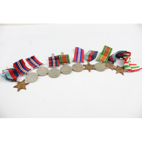 500 - WW2 Medals Inc War, Defence, Italy, 1939-45 Stars x 10