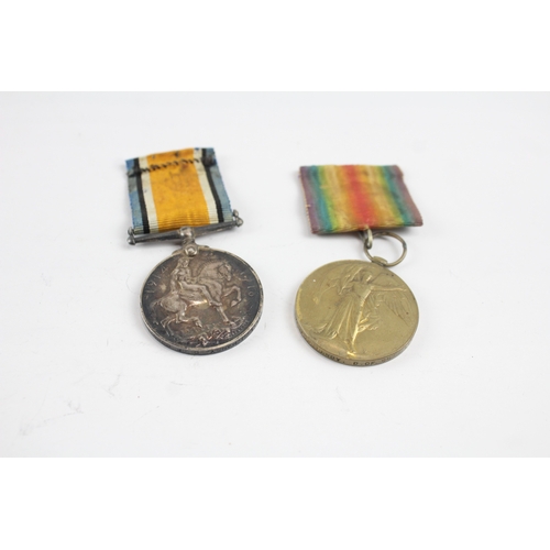 502 - WW1 Medal Pair 38494 Pte L.J Handy D. Of CLI x 2