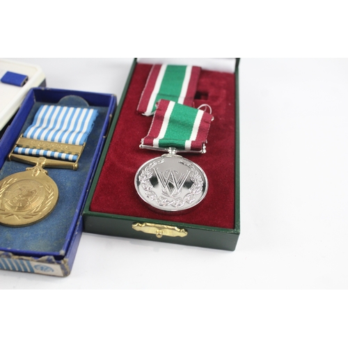 503 - Boxed Medals Inc Liberation Of Kuwait, UN, Korea, Etc x 4